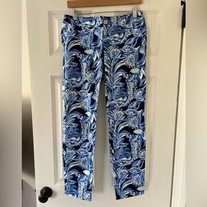 Lilly Pulitzer Kelly Skinny Ankle Pant “High Tide You’re The Zest” print